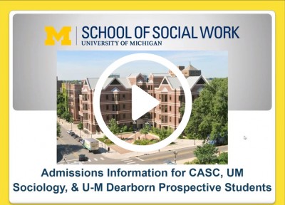 Watch this information session to learn more about the admissions process.