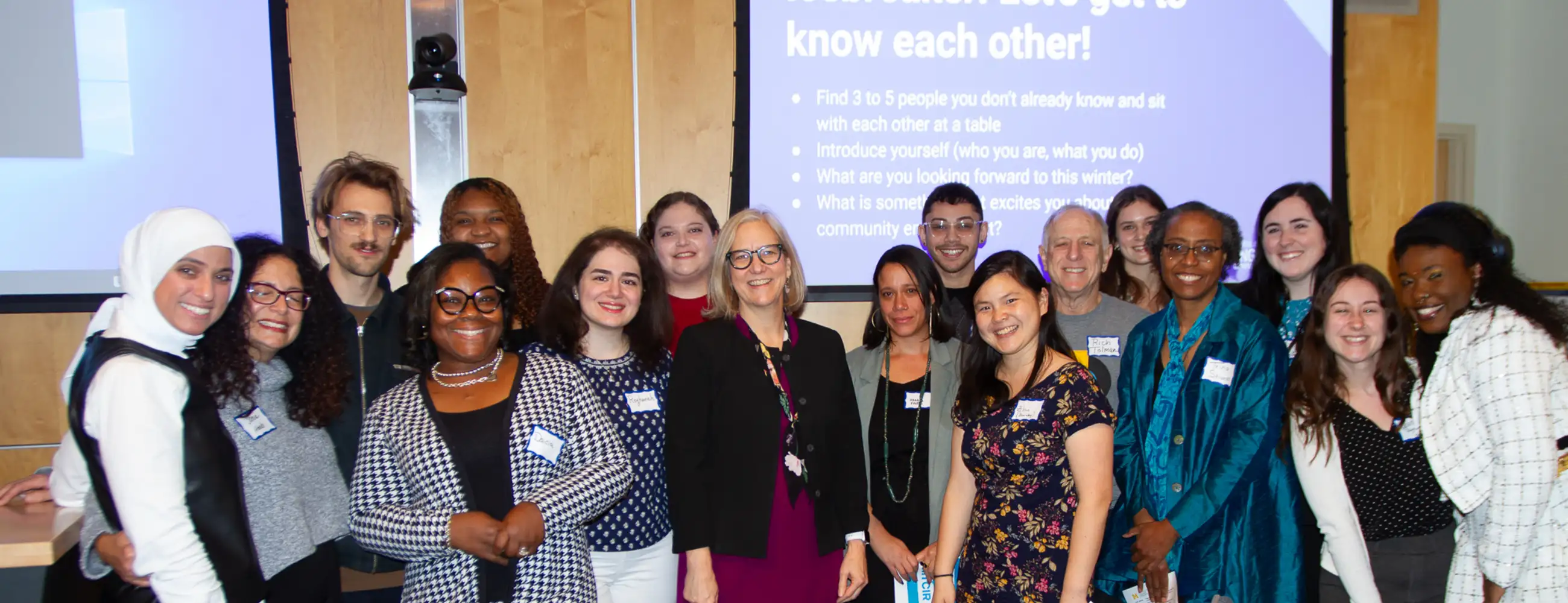 ENGAGE and community presenters standing together for a picture