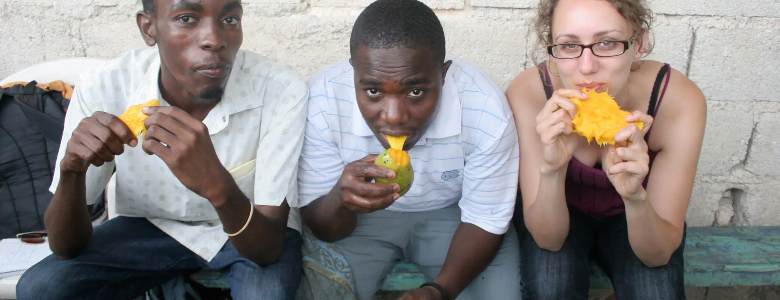Charity Hoffman, with a group of aspiring social workers in Petionville, Haiti, Summer 2013
