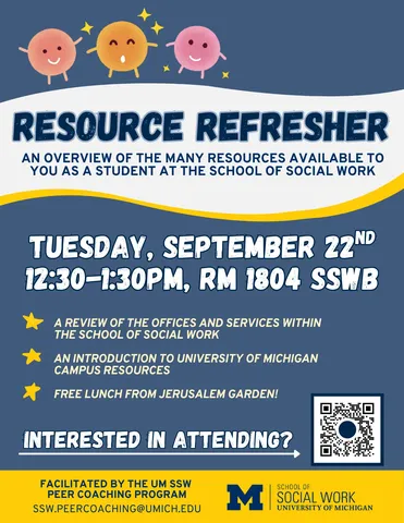 Resource Refresher event flyer with details listed below.