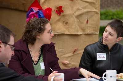The Jewish Communal Leadership Program hosted an interfaith and intercultural celebration of the Jewish holiday of Sukkot (the "Feast of Tabernacles"). Faculty, staff, and students joined together for snacks in the sukkah to honor the value of hospitality here on campus.