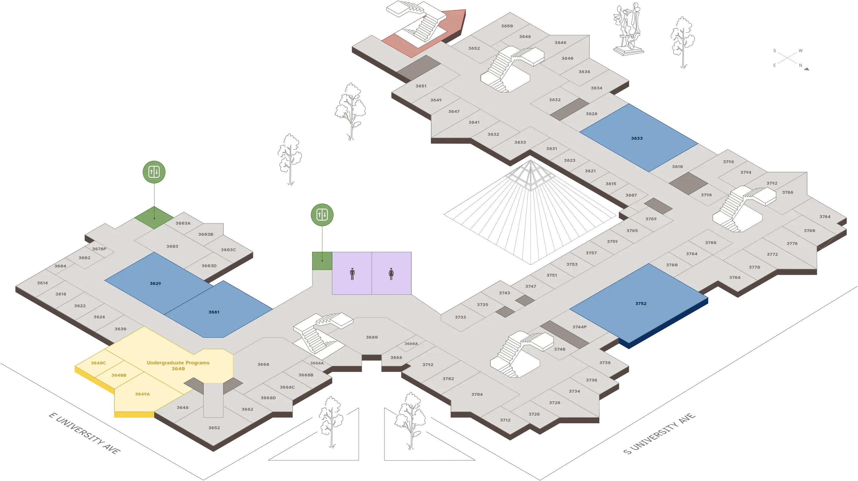 Map of floor 3 of the school of social work