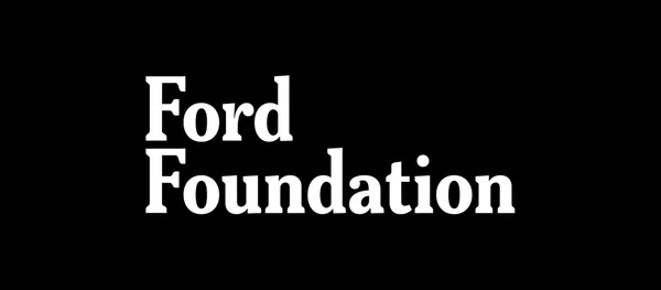 Ford Foundation logo. White text on black background.
