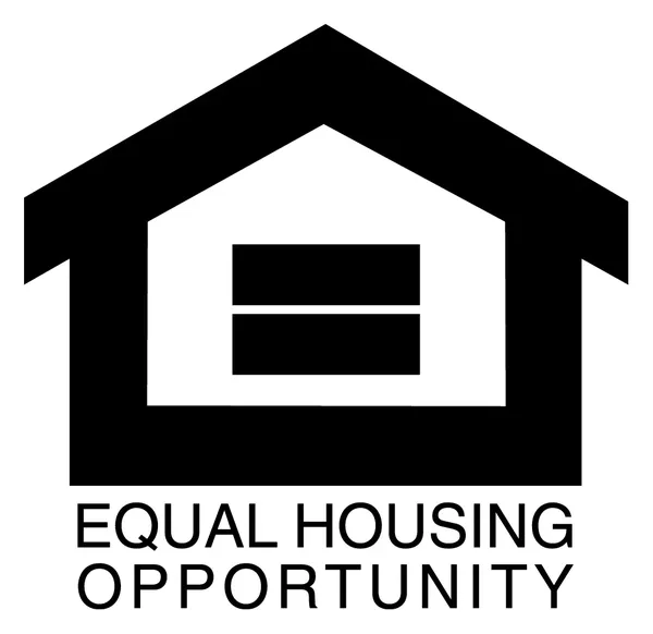 Equal Housing Opportunity logo featuring a house outline with an equals sign inside, symbolizing fair and equal access to housing for all.