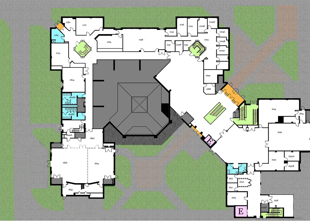 Map of floor 1 of the school of social work