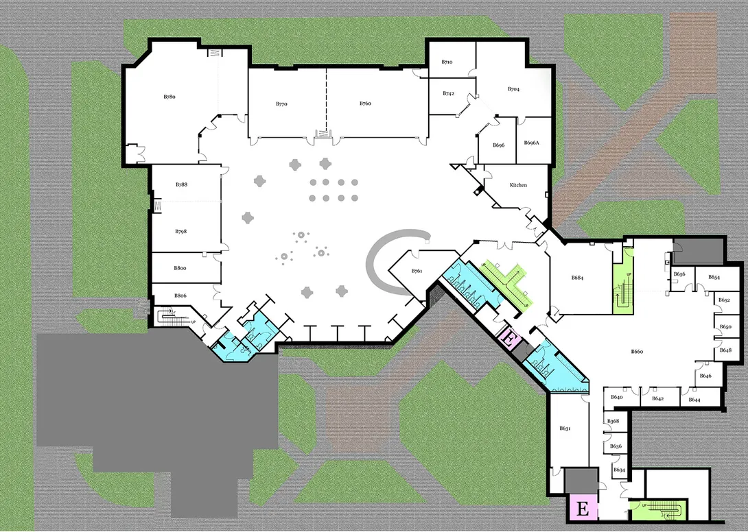 Map of the basement level